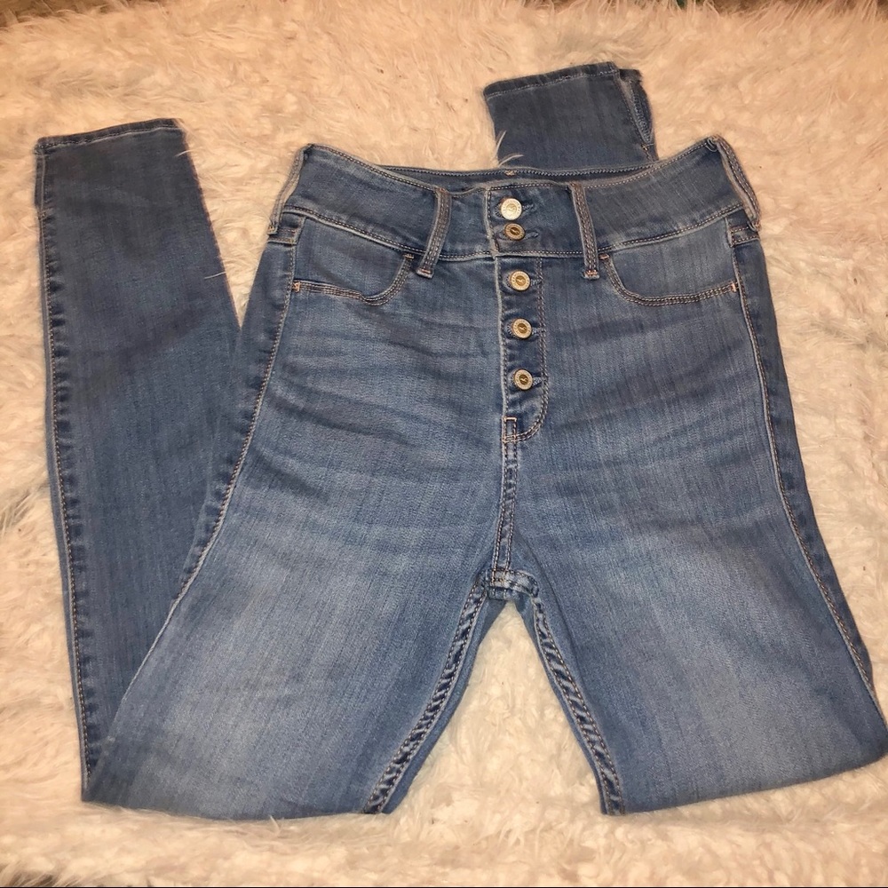 Hollister Blue High Waisted Jeans